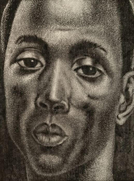 Portrait au fusain — Fusain