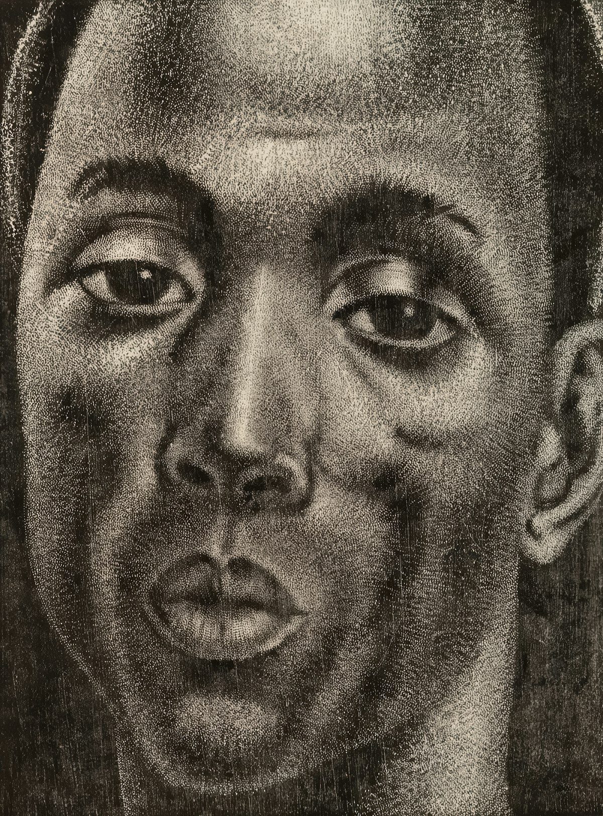 Portrait au fusain — Fusain